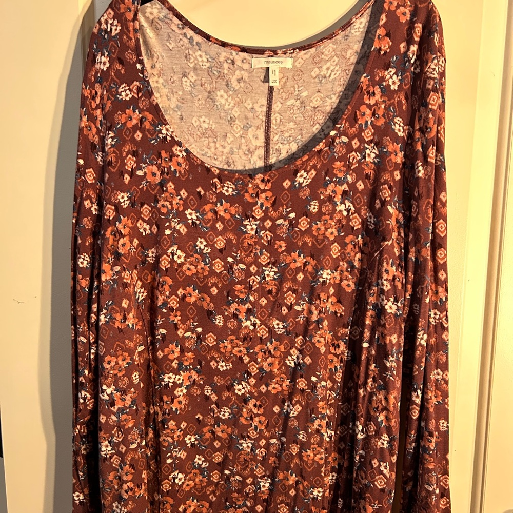 Maurices - Floral Long Sleeve Top - Size 2X
